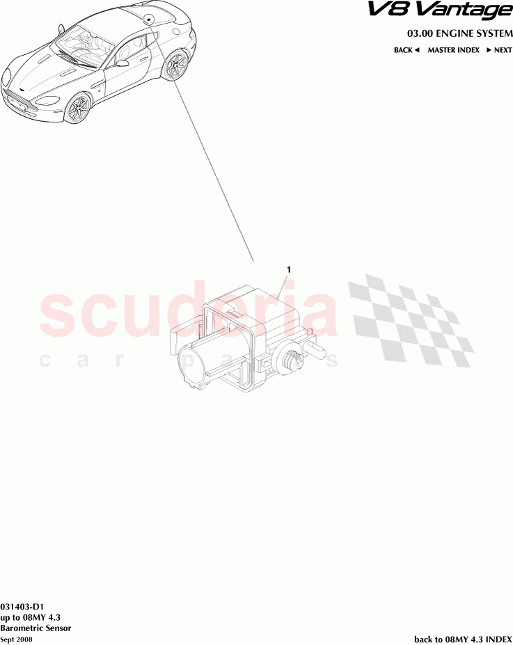 Barometric Sensor of Aston Martin Aston Martin V8 Vantage (upto 2016)