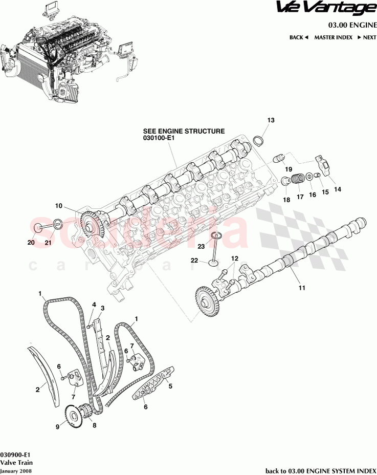 Valve Train of Aston Martin Aston Martin V12 Vantage (upto 2016)