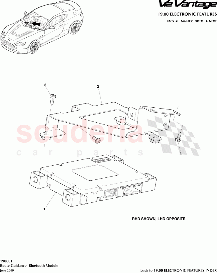 Route Guidance - Bluetooth Module of Aston Martin Aston Martin V12 Vantage (upto 2016)