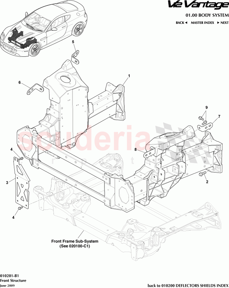 Front Structure of Aston Martin Aston Martin V12 Vantage (upto 2016)