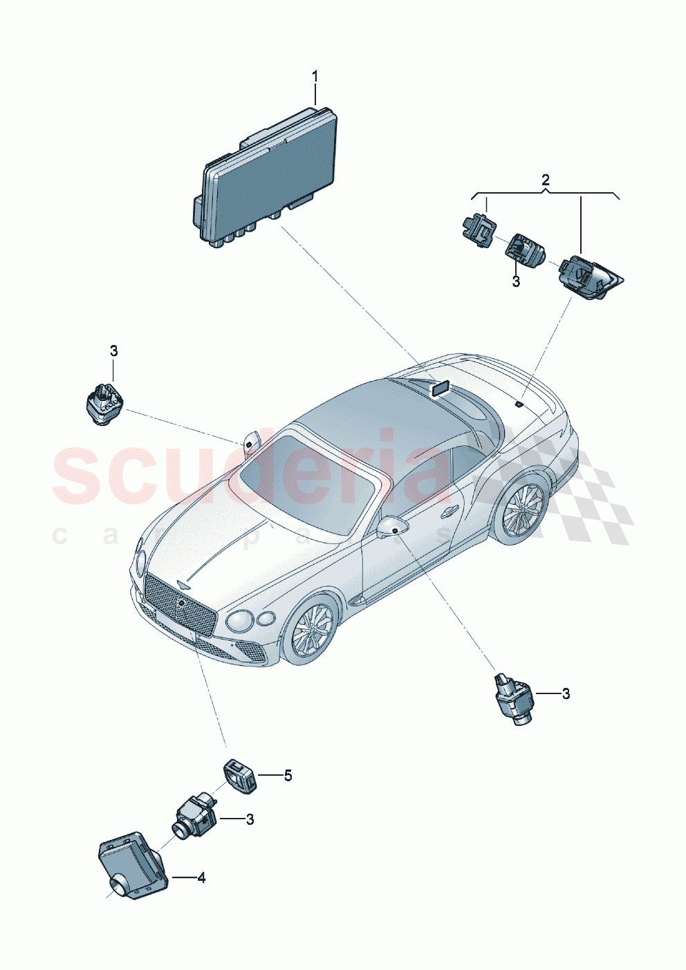 Vehicle environment camera of Bentley Bentley New Continental Convertible (2019-2024)