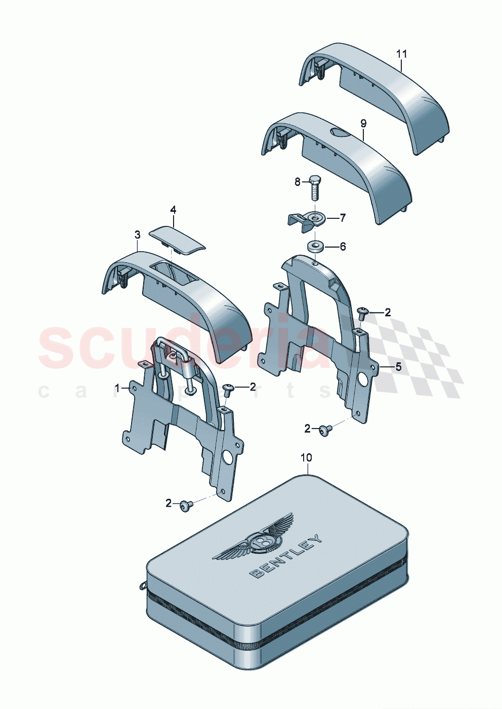 Back seat ISOFIX bracket of Bentley Bentley New Continental Convertible (2019-2024)