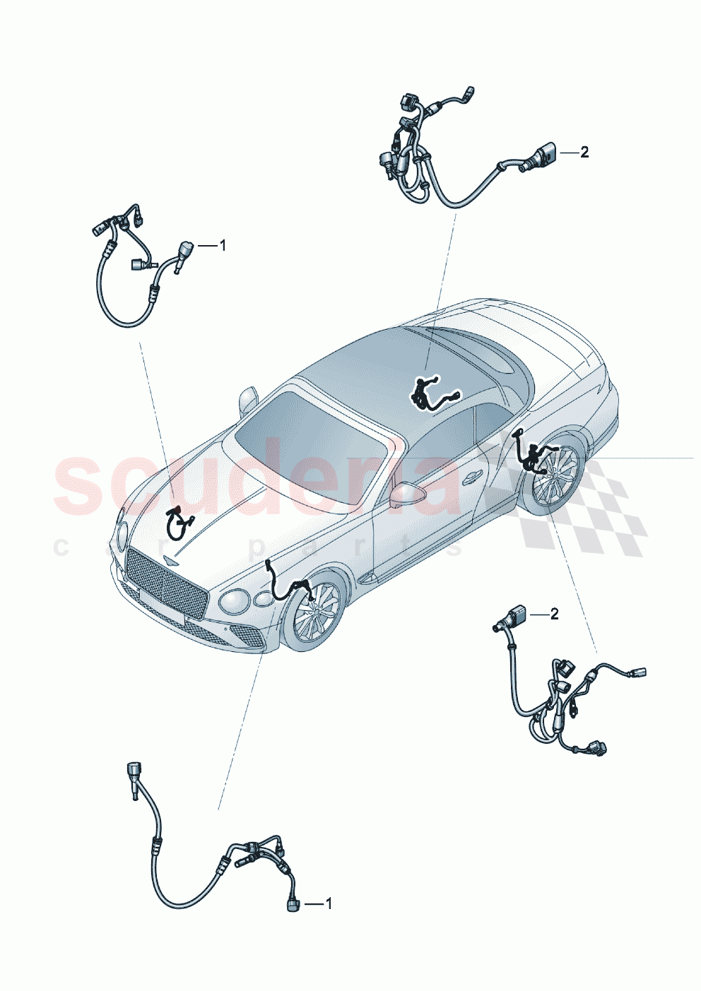 Repair kit for wiring set of Bentley Bentley New Continental Convertible (2019-2024)