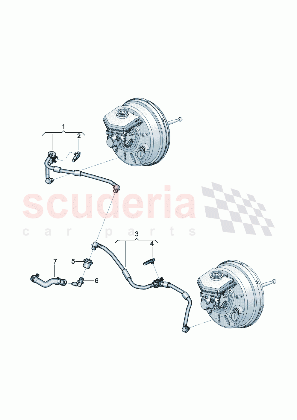 vacuum hoses for brake servo of Bentley Bentley New Continental GT (2019-2024)