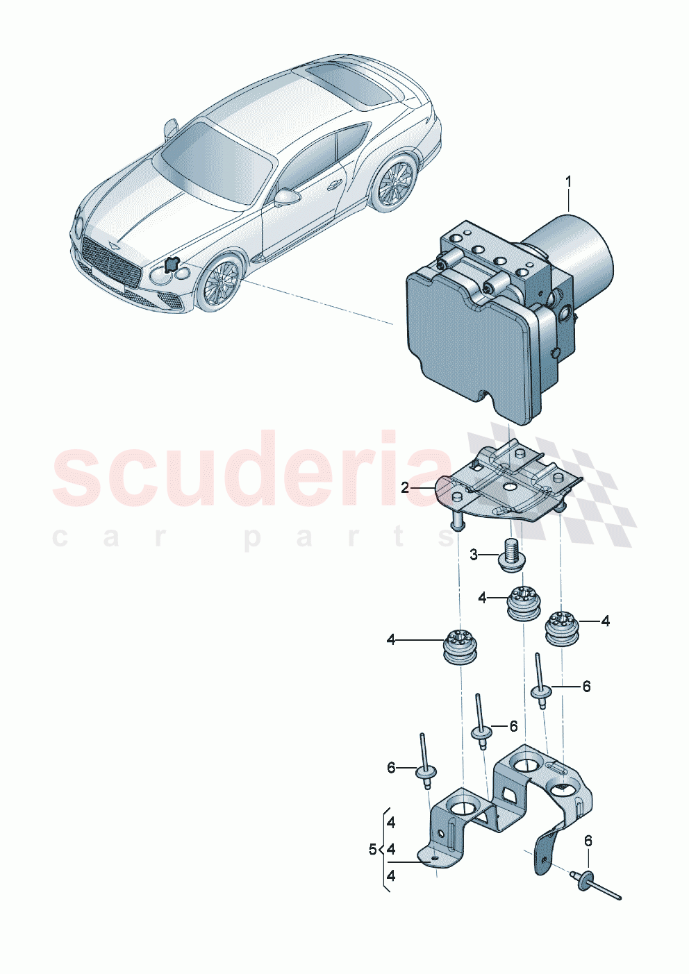anti-locking brake syst. -abs- of Bentley Bentley New Continental GT (2019-2024)