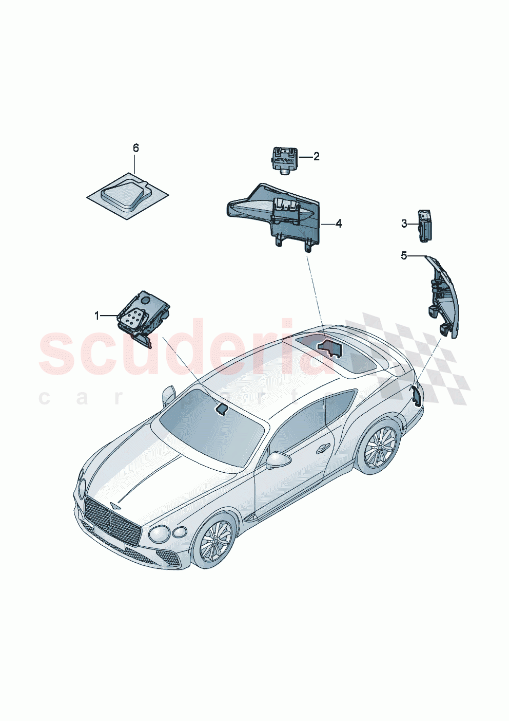 Control unit for lane change assist of Bentley Bentley New Continental GT (2019-2024)