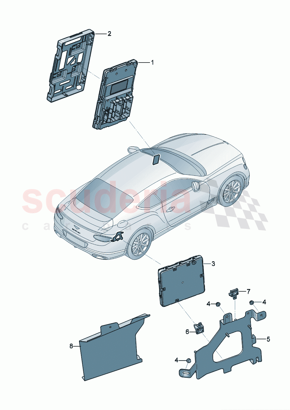 Central control unit for convenience system of Bentley Bentley New Continental GT (2019-2024)