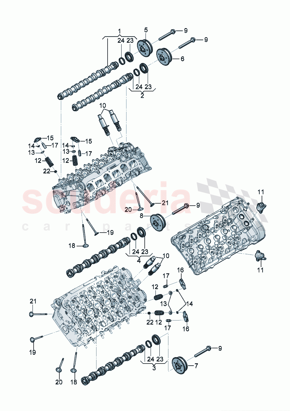 camshaft, valves camshaft adjuster unit of Bentley Bentley New Continental GT (2019-2024)