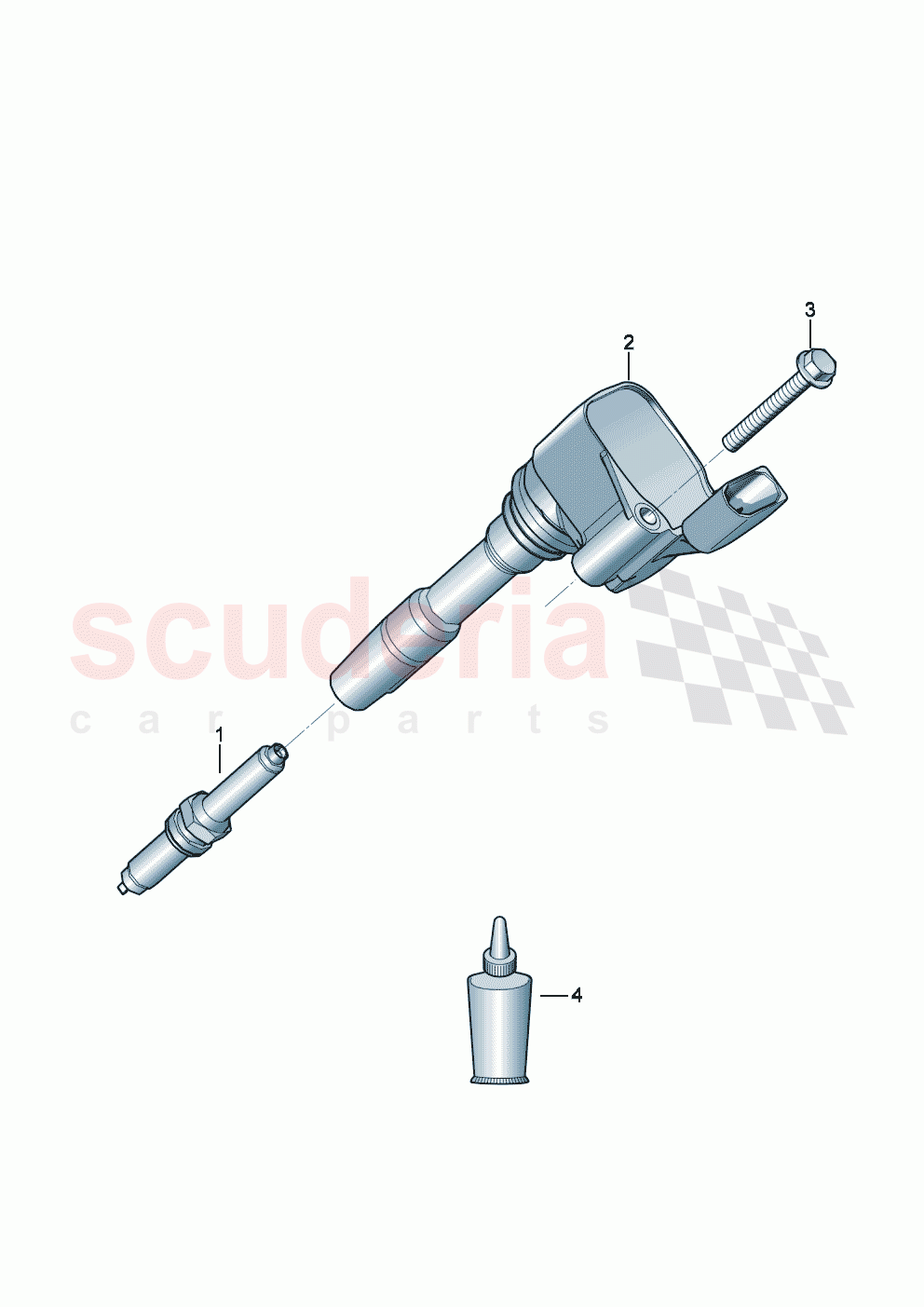 ignition coil with spark plug connector Spark plug of Bentley Bentley New Continental GT (2019-2024)