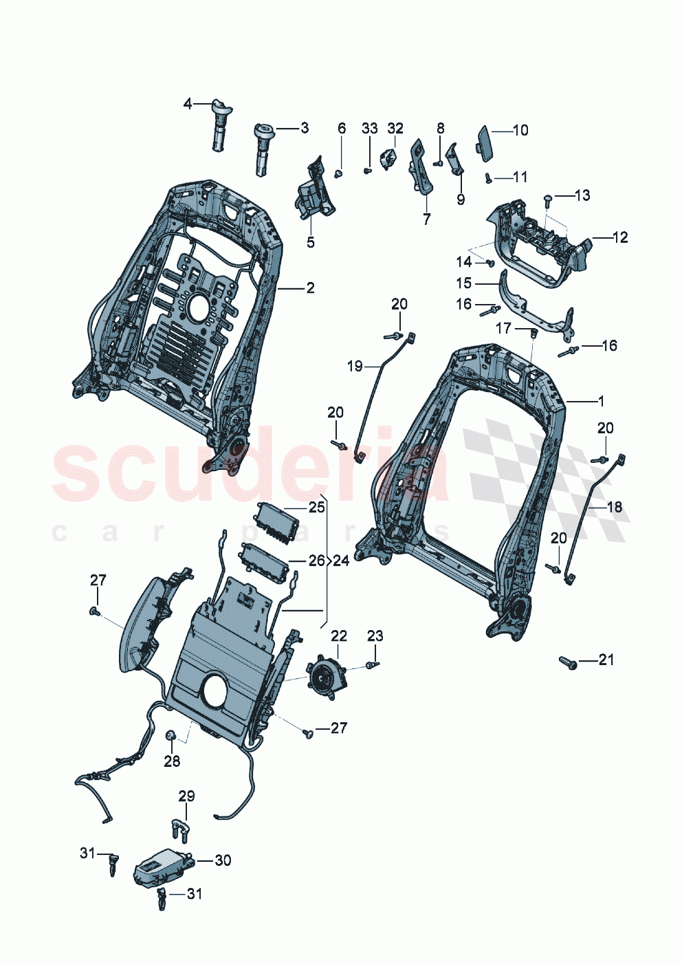Backrest of Bentley Bentley New Continental GT (2019-2024)