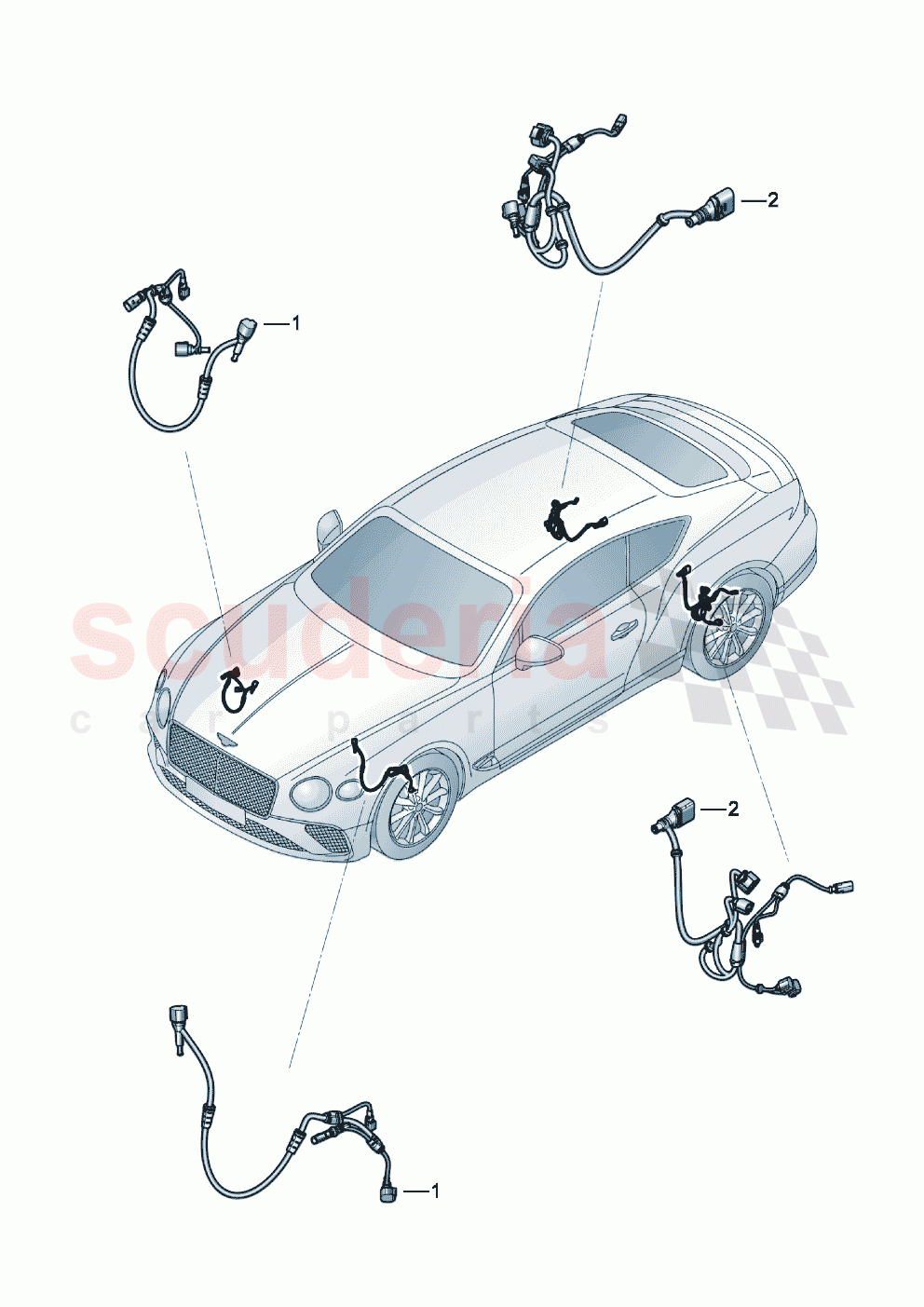 Repair kit for wiring set of Bentley Bentley New Continental GT (2019-2024)