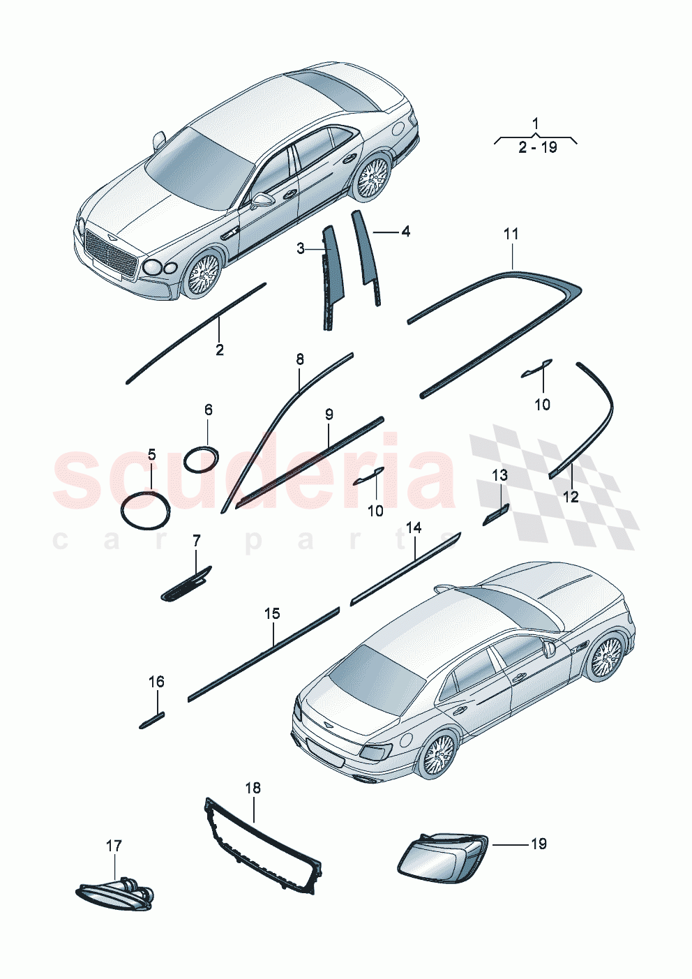 Genuine accessories Styling Package 'Blackline' of Bentley Bentley New Flying Spur (2020-2024)