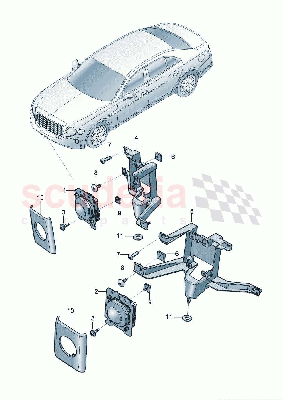 For vehicles with adaptive cruise control (ACC) of Bentley Bentley New Flying Spur (2020-2024)