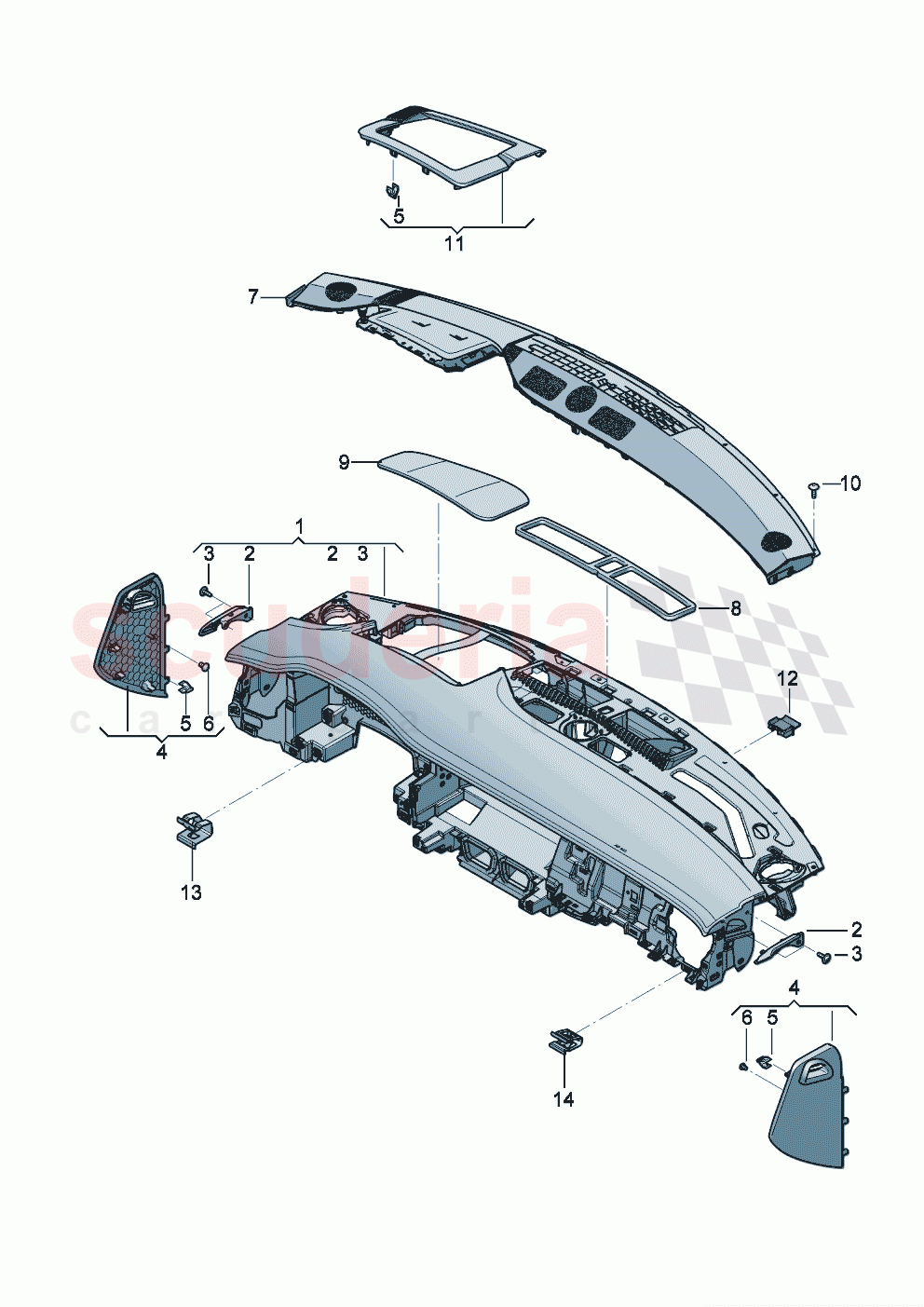 cover and trim for dashboard of Bentley Bentley New Flying Spur (2020-2024)