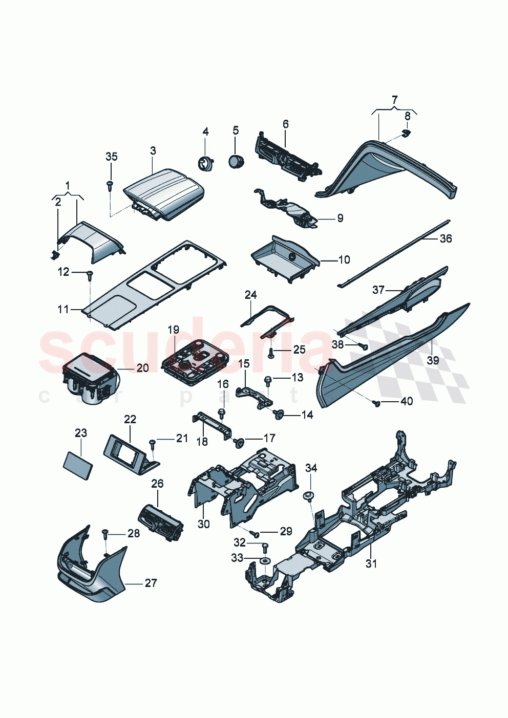Centre console of Bentley Bentley New Flying Spur (2020-2024)