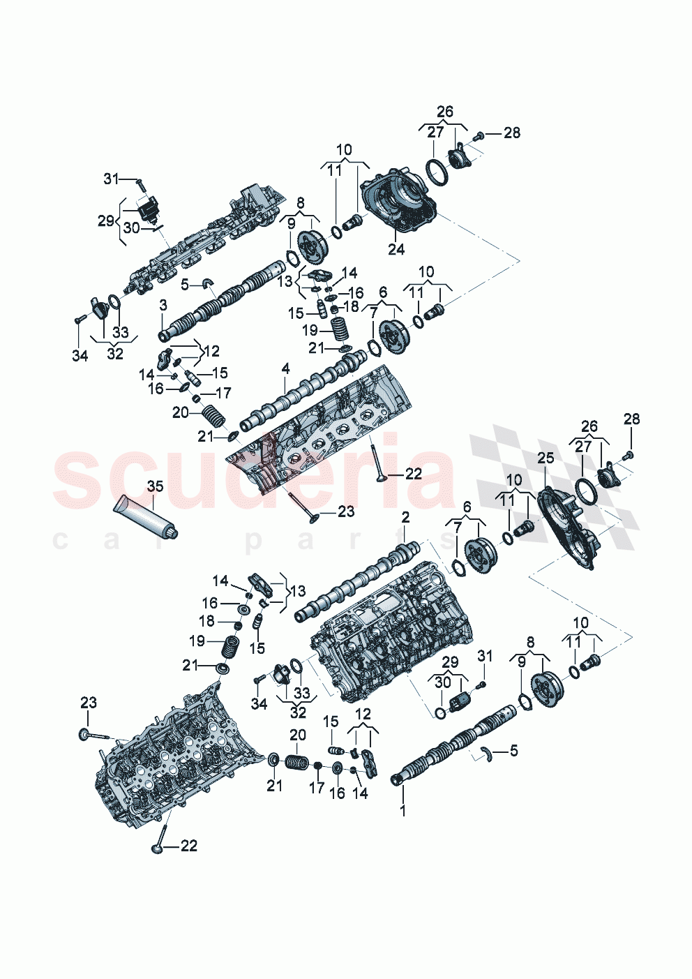 camshaft, valves camshaft adjuster unit Position sensor of Bentley Bentley New Continental Convertible (2025-2026)