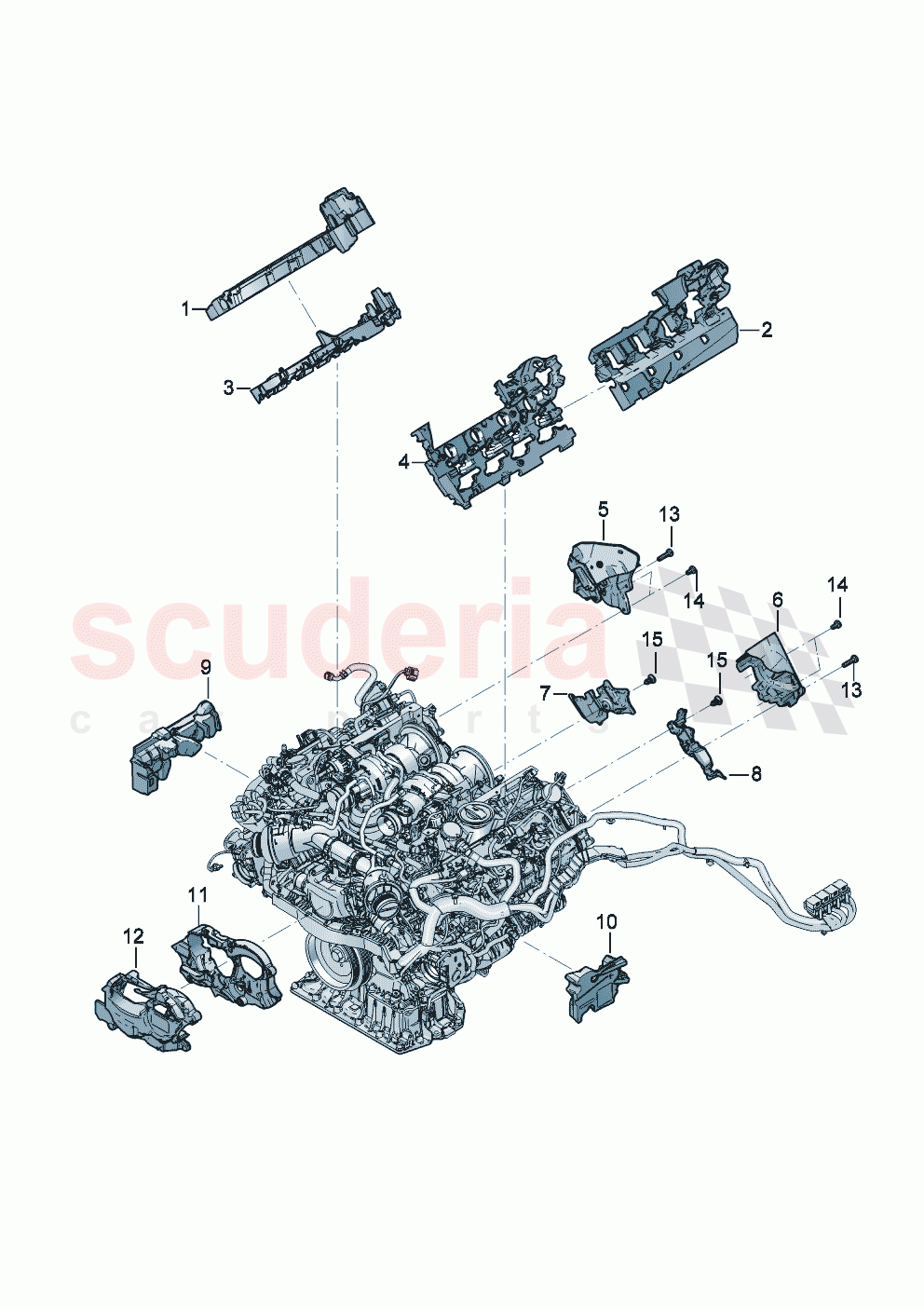 Noise insulation Protective cover Engine of Bentley Bentley New Continental GT (2025-2026)