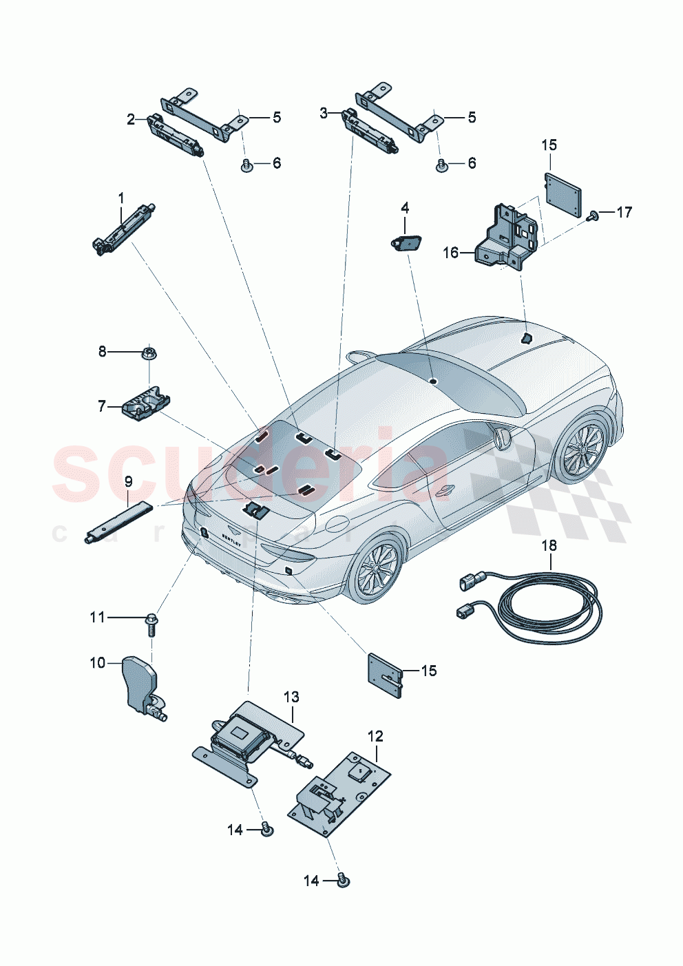 Aerial Infotainment system of Bentley Bentley New Continental GT (2025-2026)