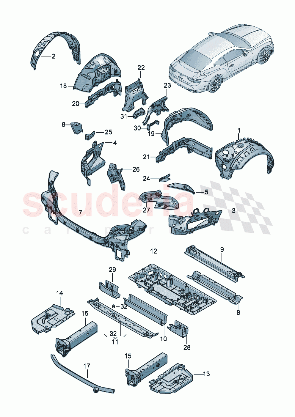 Side member Wheel housing of Bentley Bentley New Continental GT (2025-2026)