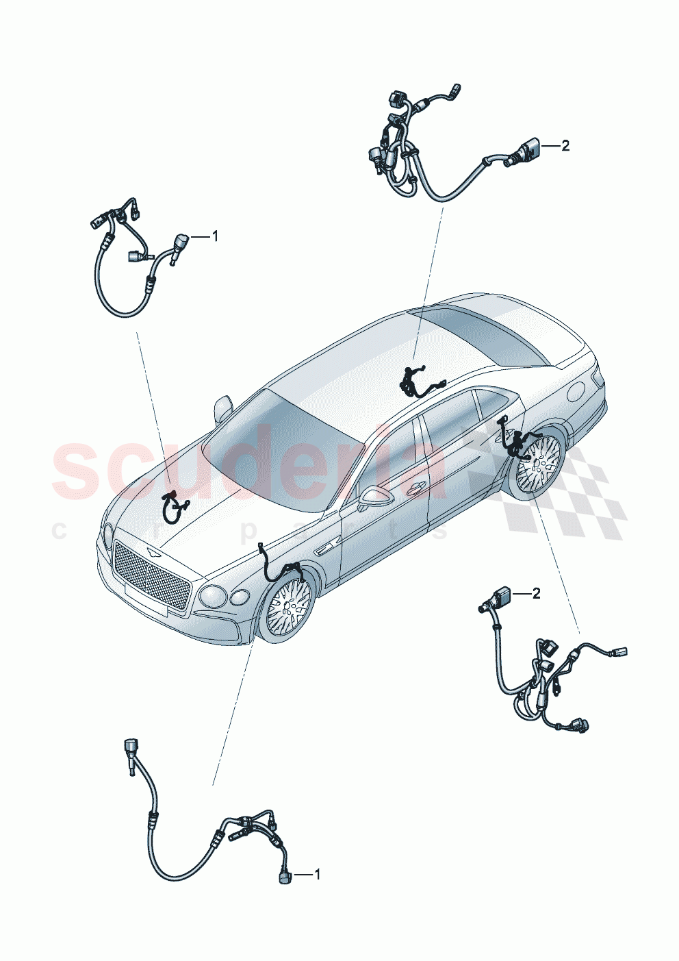 Repair kit for wiring set of Bentley Bentley New Flying Spur (2025-2026)
