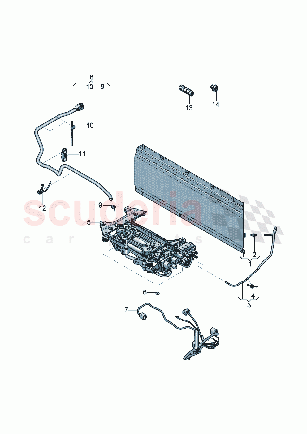 Air supply unit Pressure accumulator Air line connecting parts for self- levelling of Bentley Bentley New Flying Spur (2025-2026)