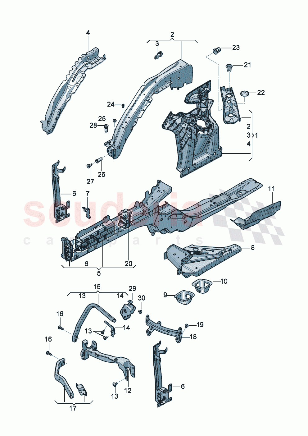 Body repair Front end section of Bentley Bentley New Flying Spur (2025-2026)