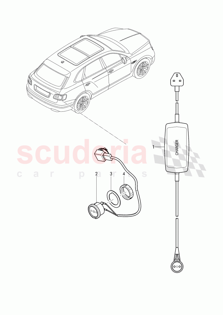 Original Accessories, battery charger of Bentley Bentley Bentayga (2015-2020)
