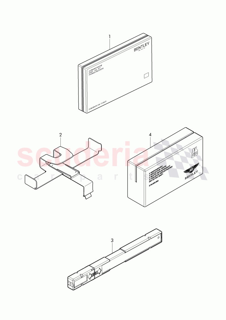 Warning Triangle andFirst Aid, KIT of Bentley Bentley Continental Supersports (2017+)