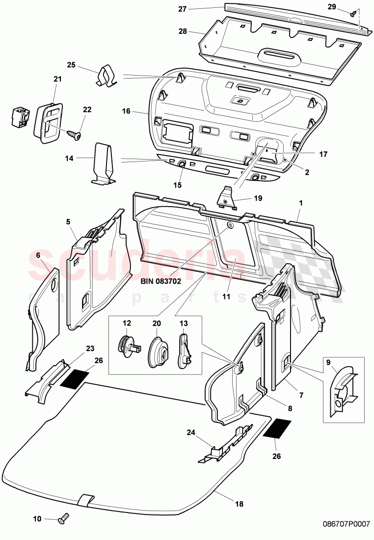 trunk linings of Bentley Bentley Continental Supersports (2009-2011)