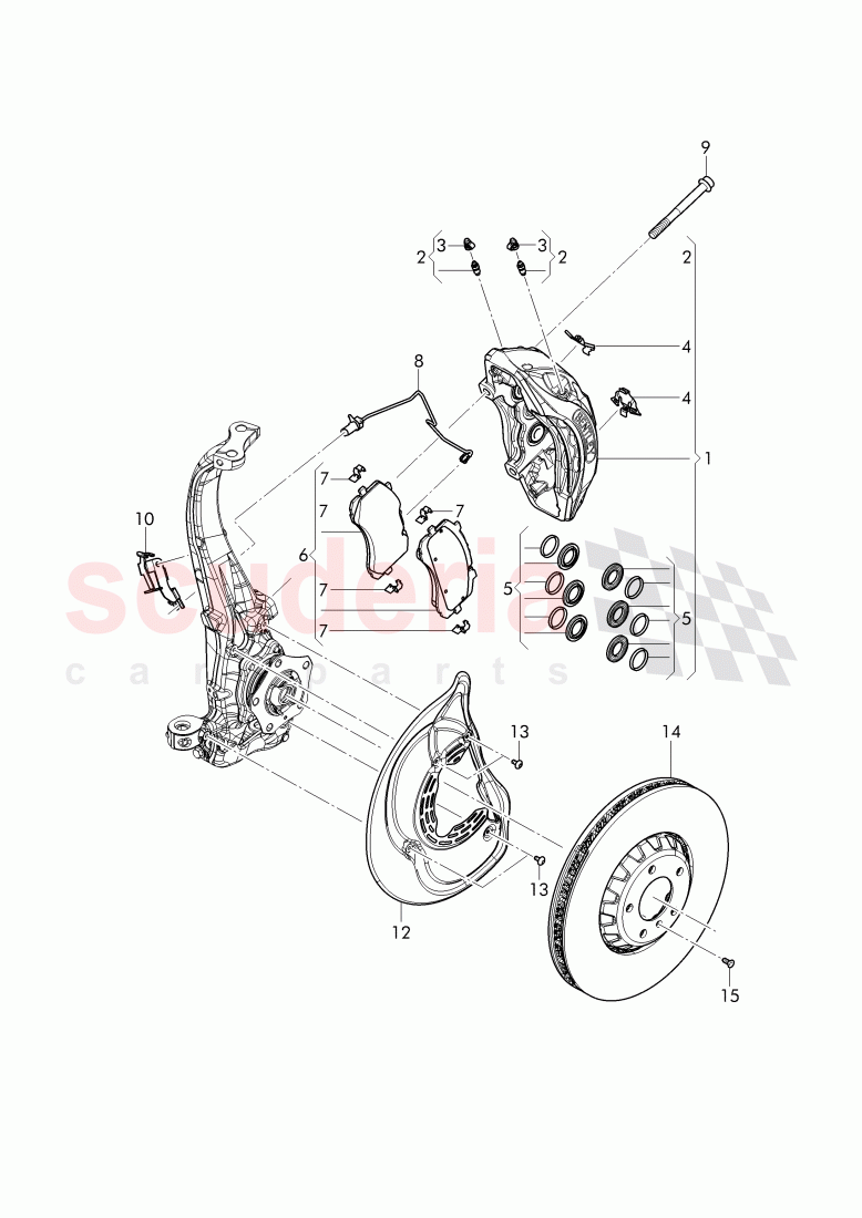 disc brake, brake disc (ventilated), splash shield for brake disc of Bentley Bentley Bentayga (2015-2020)