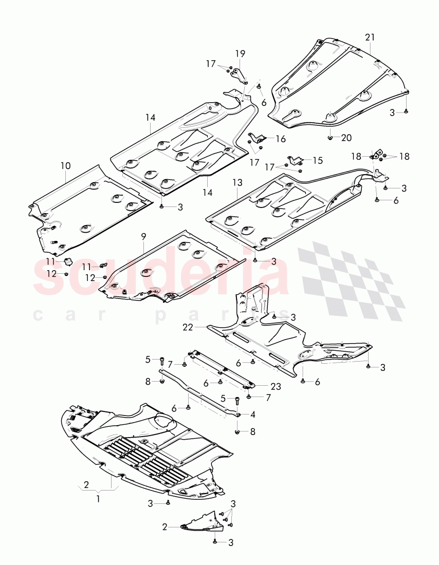 underbody lining of Bentley Bentley Continental Flying Spur (2013+)