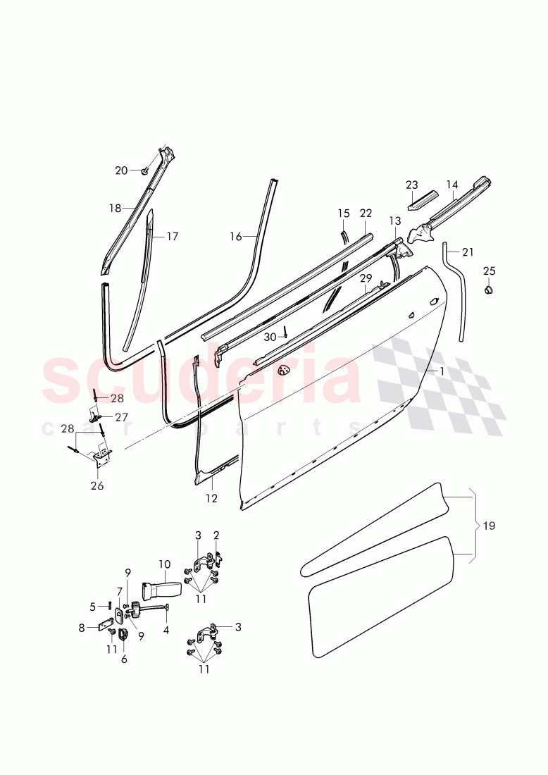 doors, window slot seal, door seal of Bentley Bentley Continental Supersports Convertible (2017+)