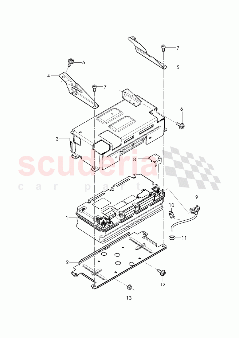 battery, battery mounting, D - MJ 2018>> of Bentley Bentley Bentayga (2015-2020)