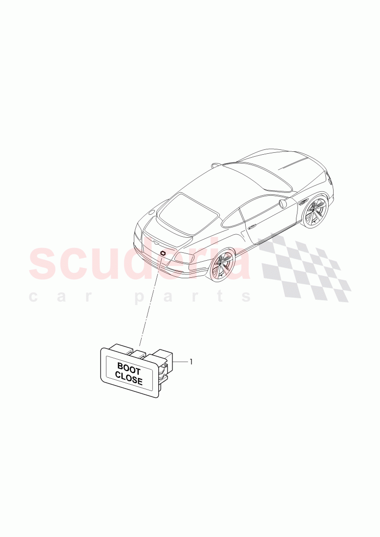 Switch in luggage compartment of Bentley Bentley Continental Supersports (2017+)