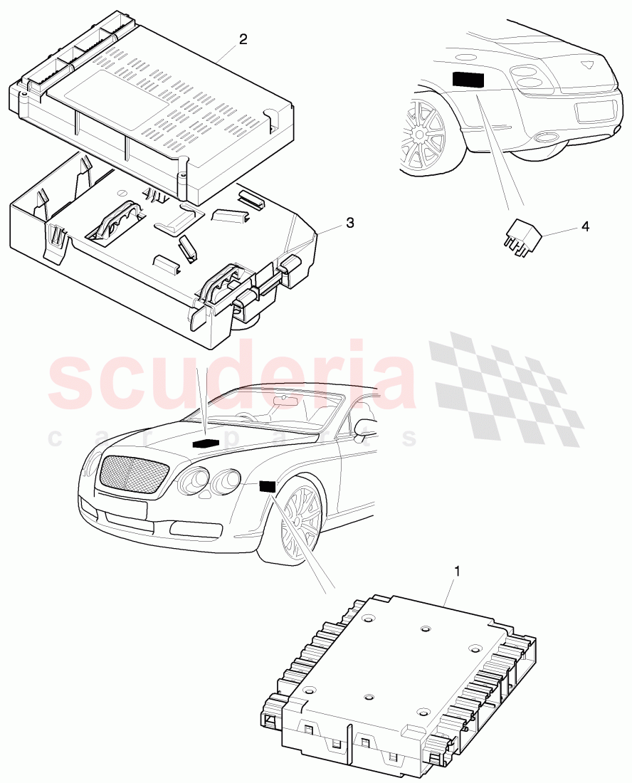 Control Modules for electric, systems, D - MJ 2012>> of Bentley Bentley Continental Supersports (2009-2011)