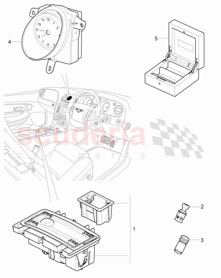 Original Accessories, Interior equipment, bracket of Bentley Bentley Continental Supersports (2009-2011)