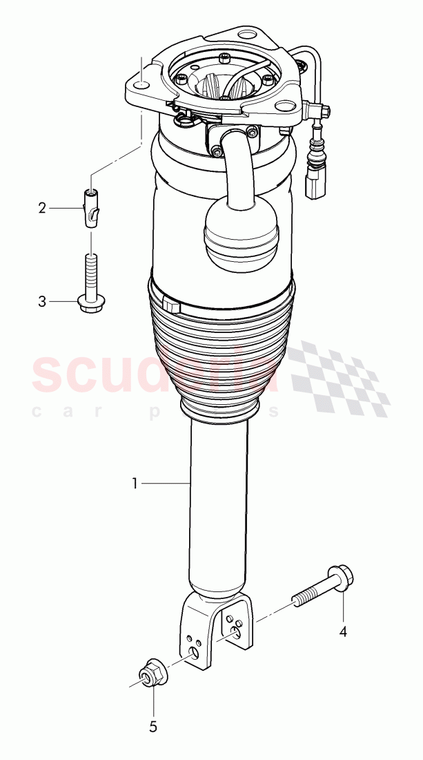 suspension strut, complete of Bentley Bentley Continental Flying Spur (2013+)