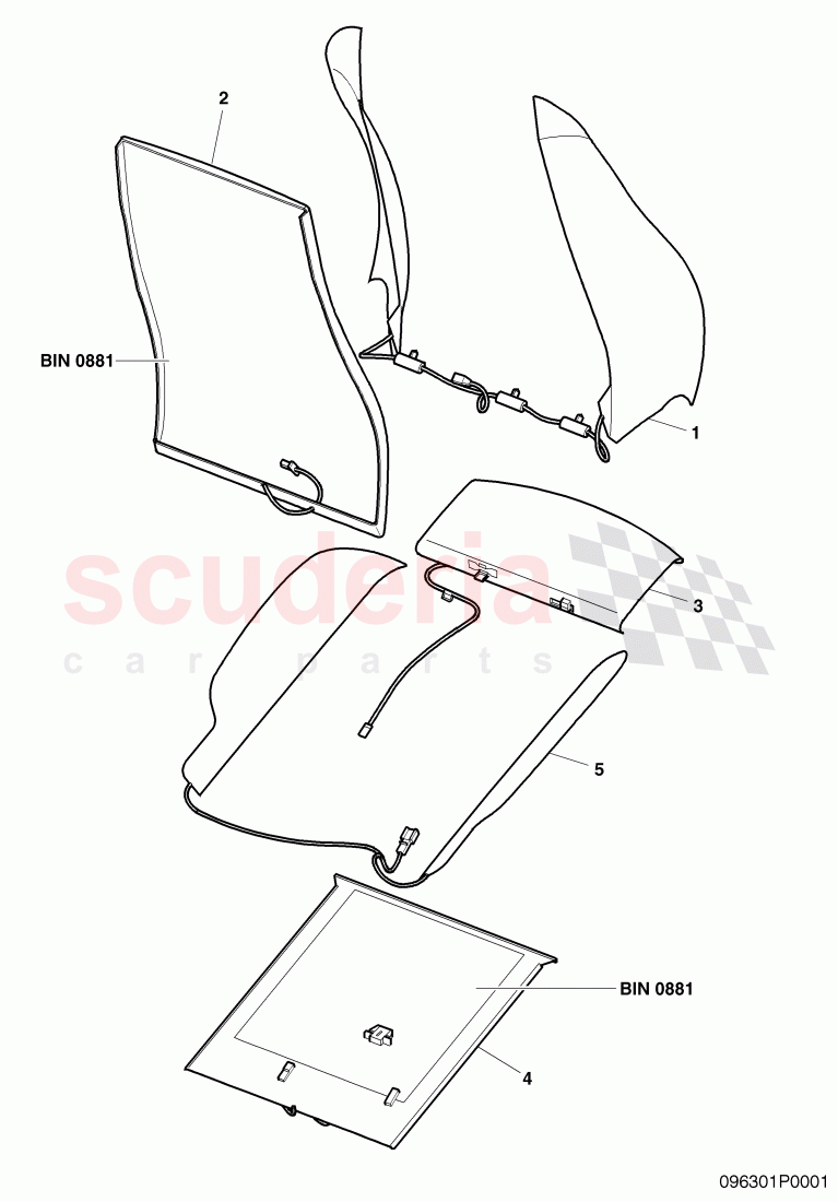 Sitzheizung, * for sewed in heat element of Bentley Bentley Continental GTC (2006-2010)