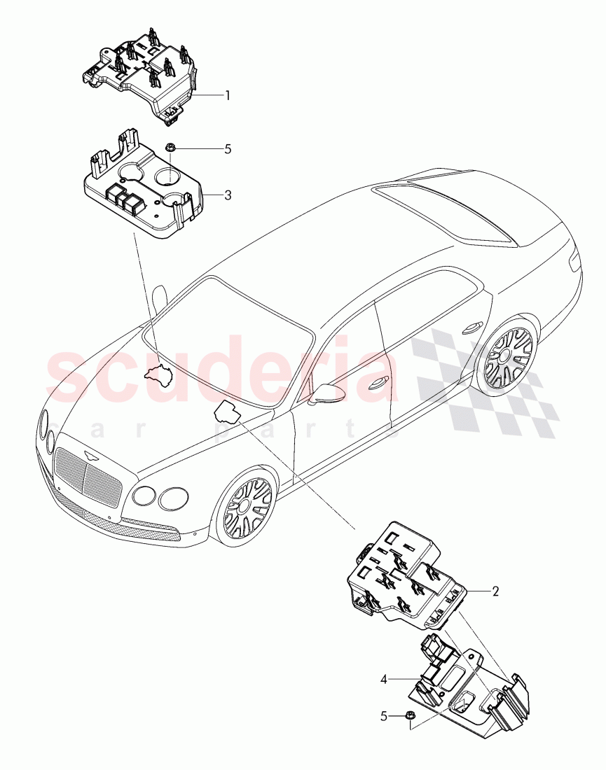 bracket for connector housing of Bentley Bentley Continental Flying Spur (2013+)