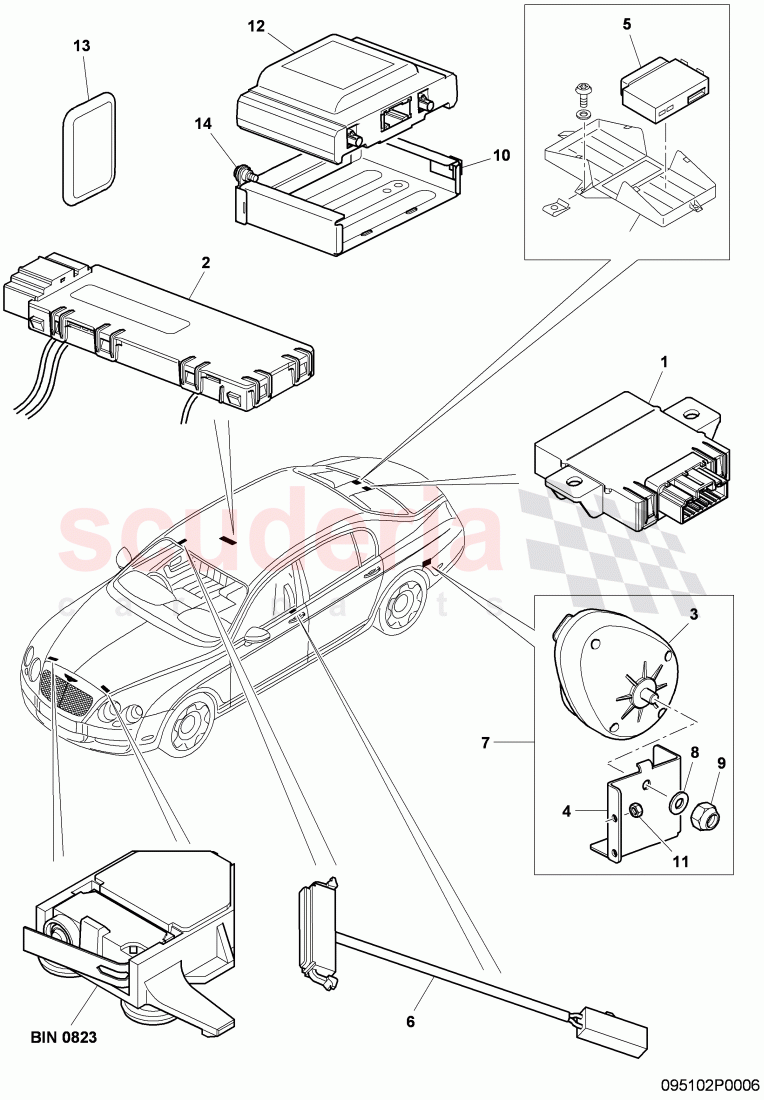 anti-theft system________ (ats), F 3W-9-057 480>> 3W-B-070 435, F ZA-A-062 464>> ZA-B-070 435 of Bentley Bentley Continental Flying Spur (2006-2012)