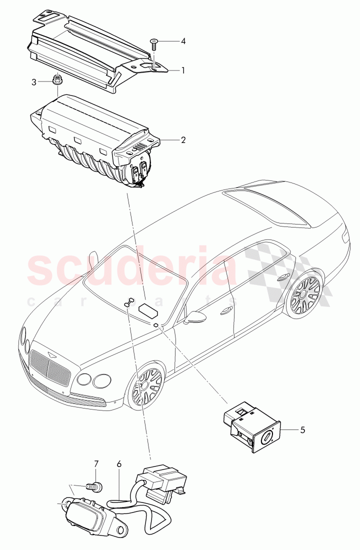 Passenger airbag unit of Bentley Bentley Continental Flying Spur (2013+)
