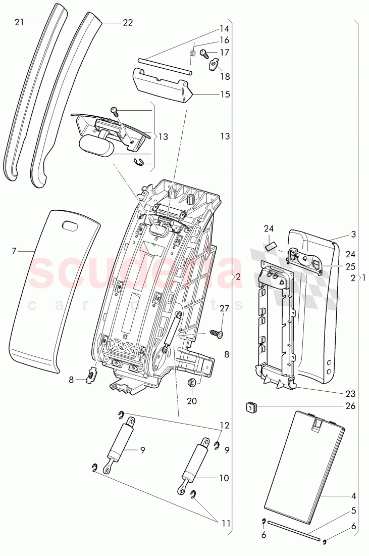 armrest of Bentley Bentley Continental Flying Spur (2013+)