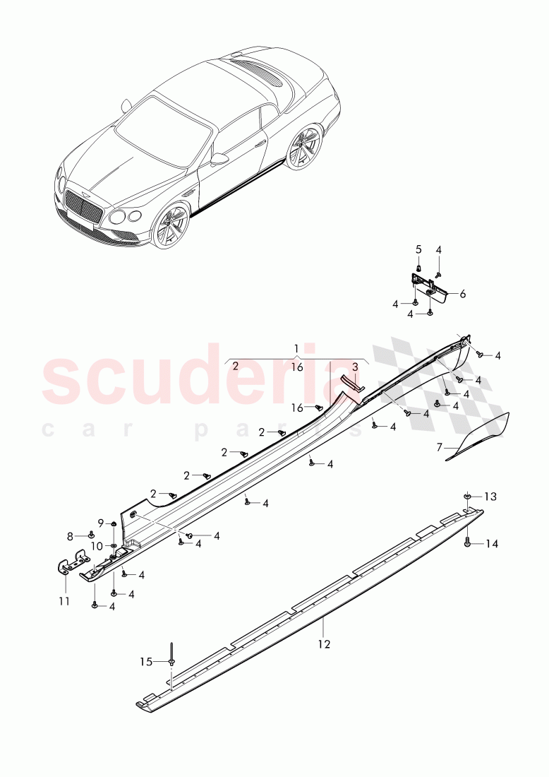 sill panel trim of Bentley Bentley Continental Supersports Convertible (2017+)