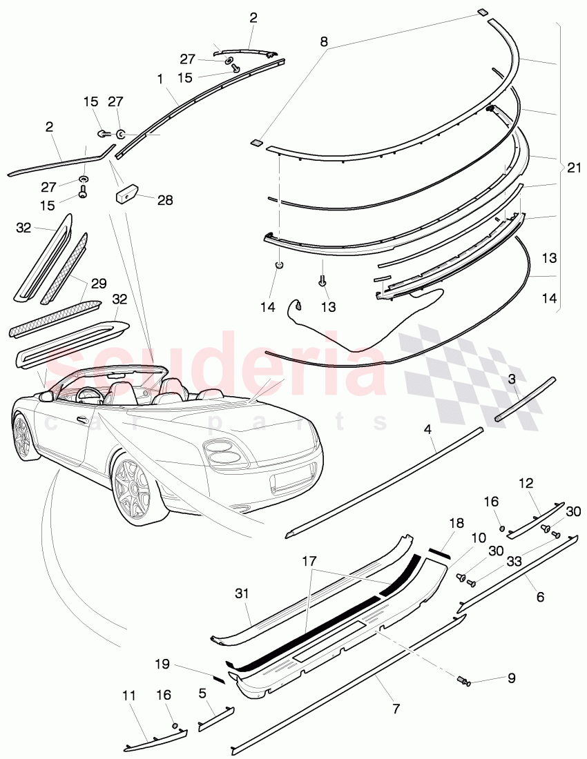 decorative moulding, scuff plate - sill panel of Bentley Bentley Continental Supersports (2009-2011)