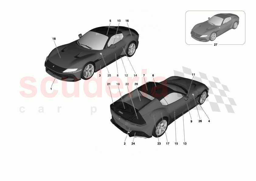 PAINTING -Applicable for S.T. Schedule only- of Ferrari Ferrari 12Cilindri Spider