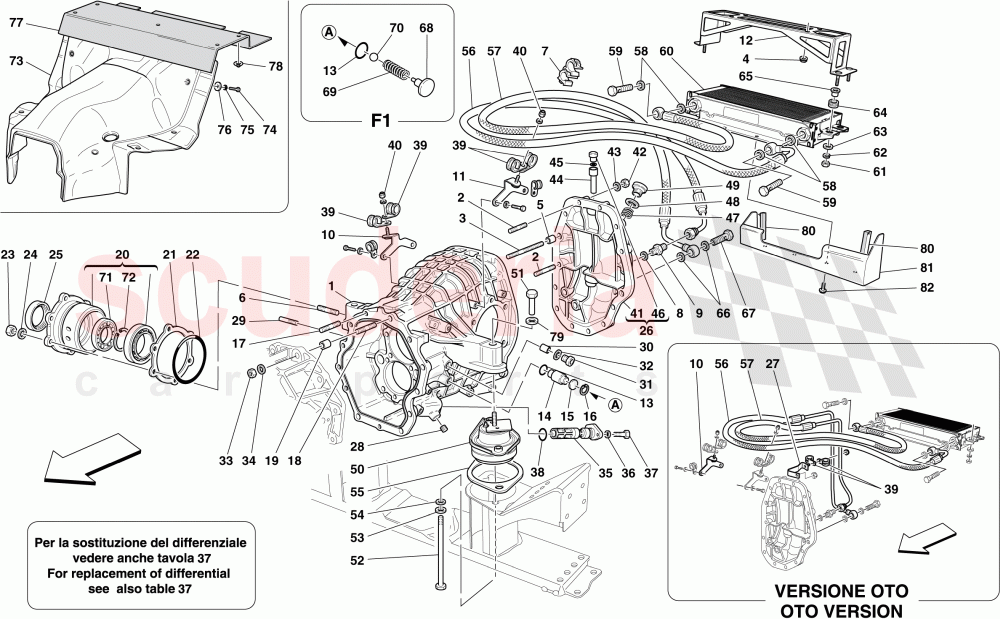 DIFFERENTIAL CASE AND GEARBOX COOLING RADIATOR of Ferrari Ferrari 612 Sessanta