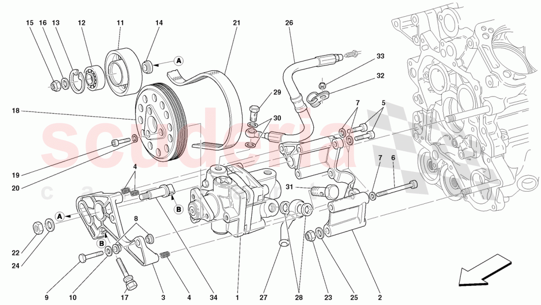 HYDRAULIC STEERING PUMPS of Ferrari Ferrari 456 GT/GTA
