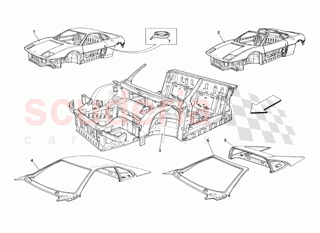 Body - General Units of Ferrari Ferrari 348 TS (1993)