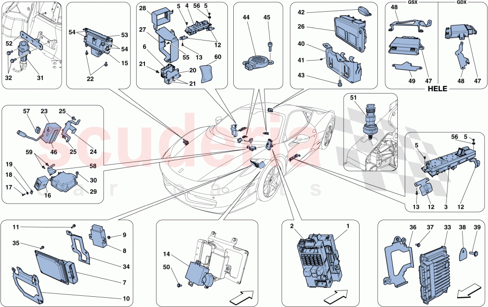 VEHICLE ECUs of Ferrari Ferrari 458 Italia