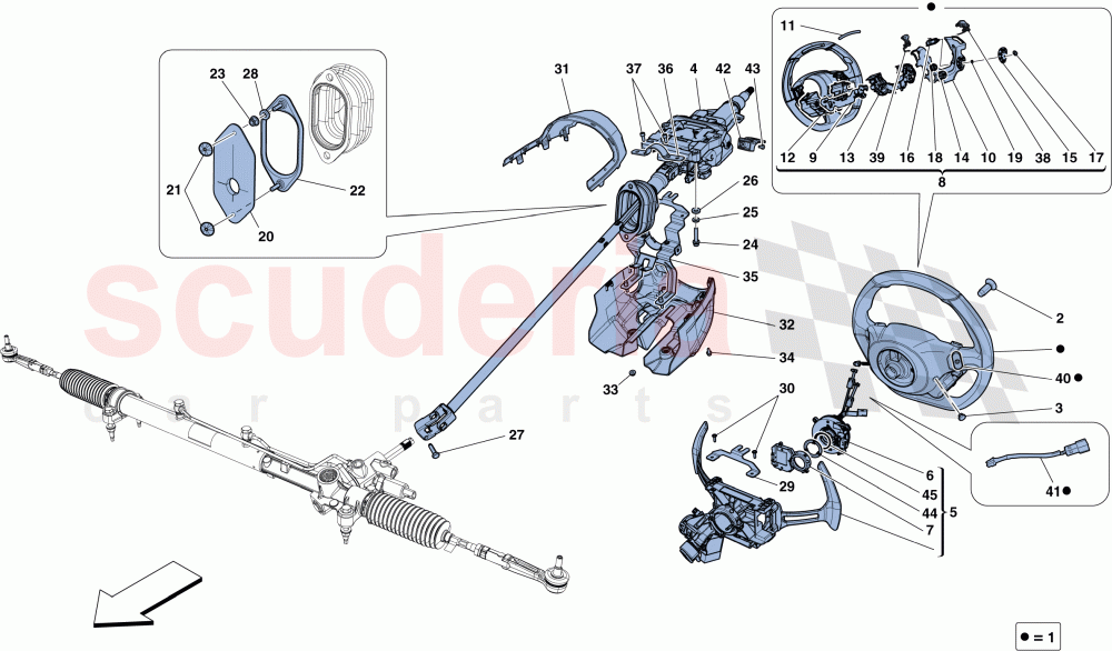 STEERING CONTROL of Ferrari Ferrari California T